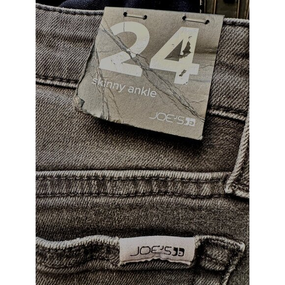 Joes Jeans Skinny Ankle Size 24 Mid- Rise Bluebell Stretch Black Wash Denim NWT - Picture 3 of 10